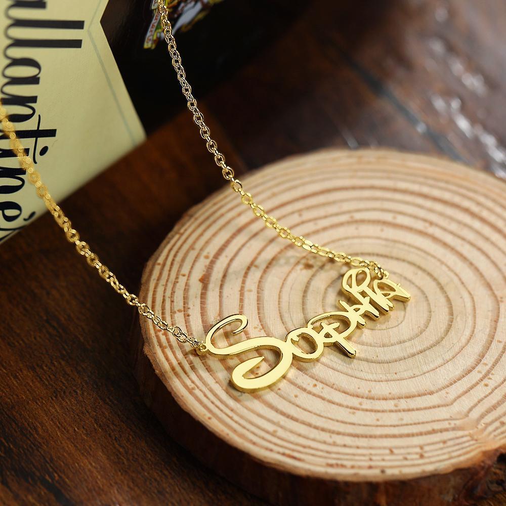 Christmas Gift Cute Classic Princess Style Name Necklace Necklace MelodyNecklace