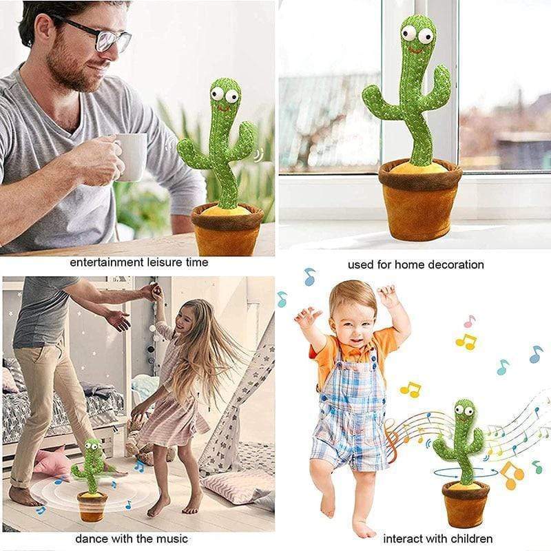 Christmas Gift Dancing Glitter Cactus Plush Toy -  Electronic Shake Dancing Funny Toys Other Accessories MelodyNecklace