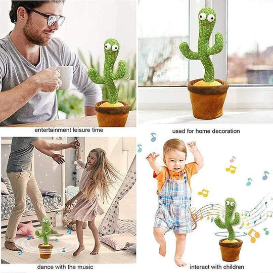 Christmas Gift Dancing Glitter Cactus Plush Toy -  Electronic Shake Dancing Funny Toys Other Accessories MelodyNecklace