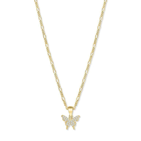 Christmas Gift Diamond Butterfly Effect Necklace Gold Necklace MelodyNecklace