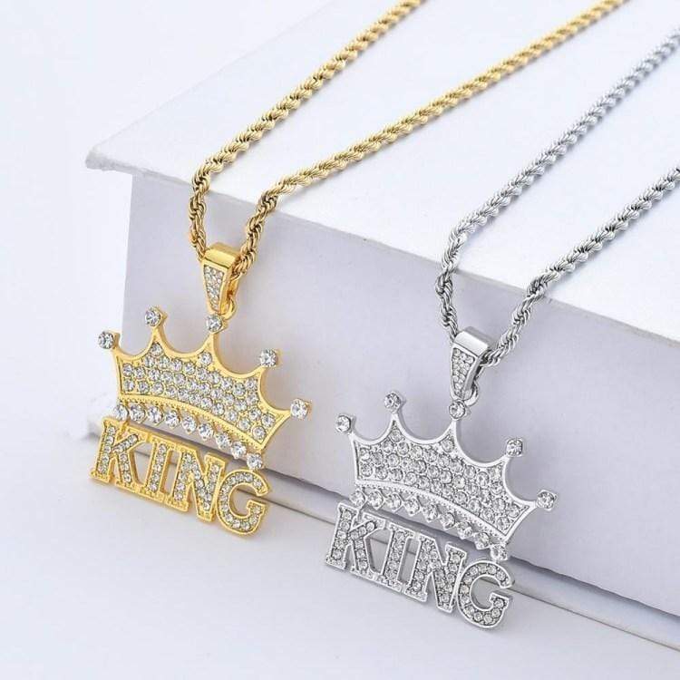 Christmas Gift Diamond Crown Name Necklace Sparkling Necklace MelodyNecklace