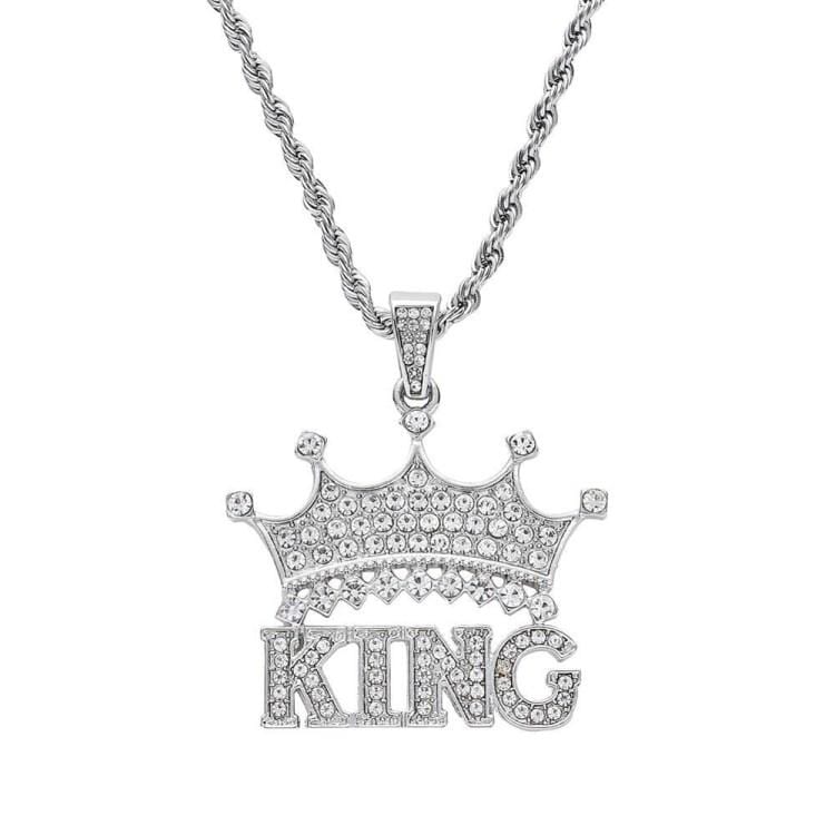 Christmas Gift Diamond Crown Name Necklace Sparkling Necklace MelodyNecklace