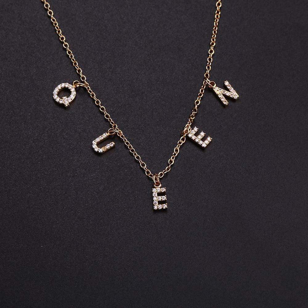 Christmas Gift DOREMI Trendy Zircon Name Necklace Sparkling Necklace MelodyNecklace