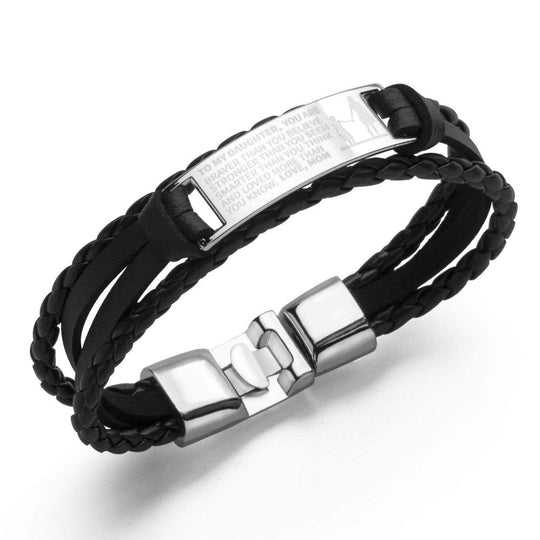 Christmas Gift for man Custom Braided Titanium Steel Bracelet Silver Bracelet For Man MelodyNecklace