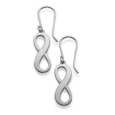 Christmas Gift Infinity Earrings in Sterling Silver Earring MelodyNecklace