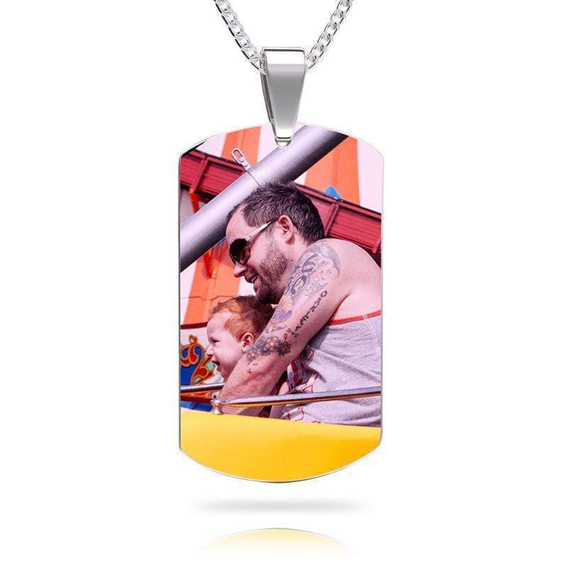 Christmas Gift Melody Engraved Photo Necklace/Keychain Necklace for man MelodyNecklace