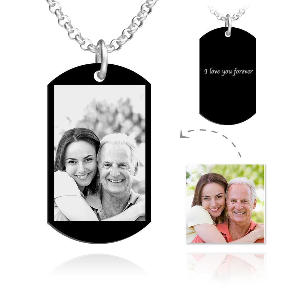 Christmas Gift Melody Engraved Photo Necklace/Keychain Necklace for man MelodyNecklace