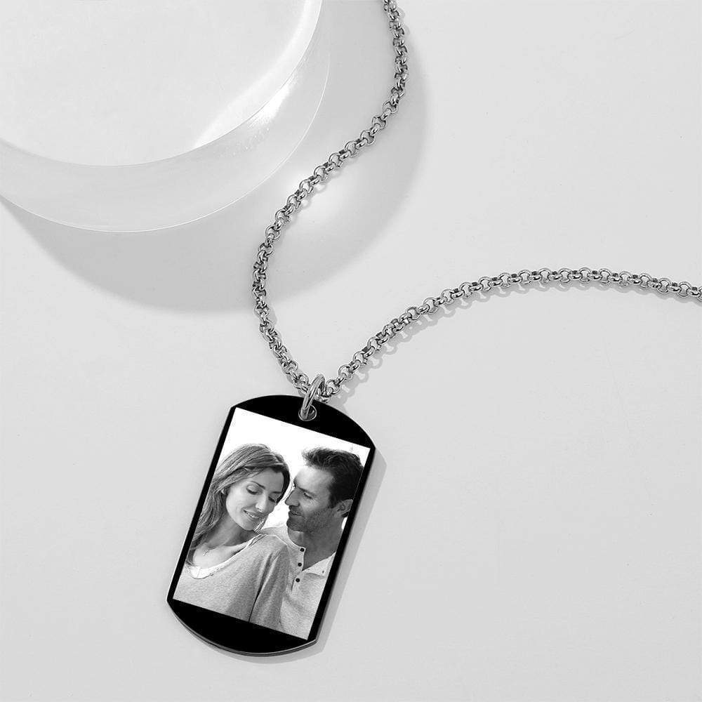 Christmas Gift Melody Engraved Photo Necklace/Keychain Necklace for man MelodyNecklace