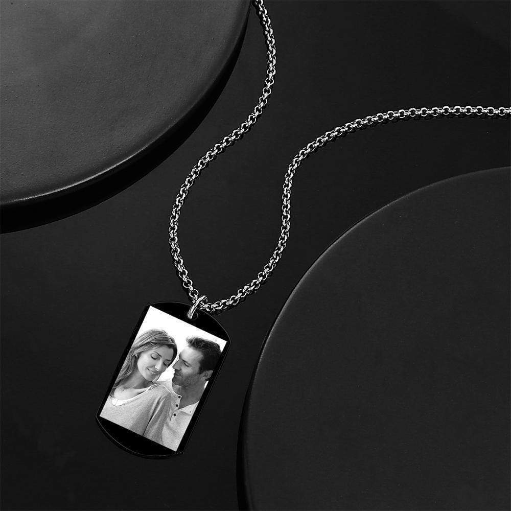 Christmas Gift Melody Engraved Photo Necklace/Keychain Necklace for man MelodyNecklace