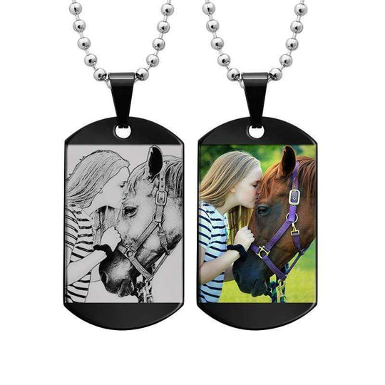 Christmas Gift Melody Engraved Photo Necklace/Keychain Necklace for man MelodyNecklace