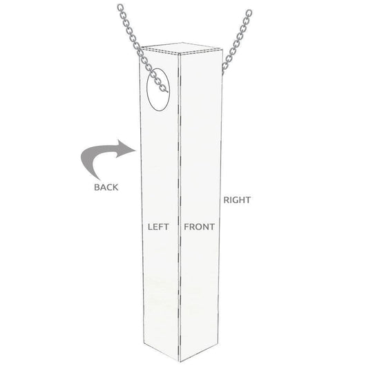 Christmas Gift Melody Pillar Bar Necklace with Diamond Mom Necklace MelodyNecklace