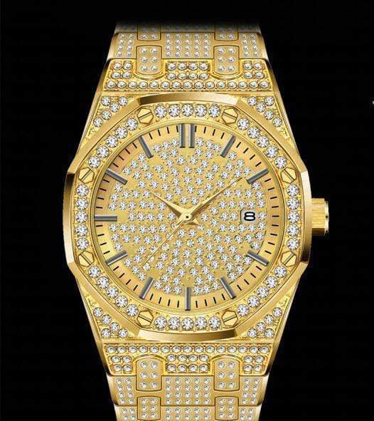 Christmas Gift Octagon Shiny Diamond Inlaid Waterproof Watch Watch MelodyNecklace