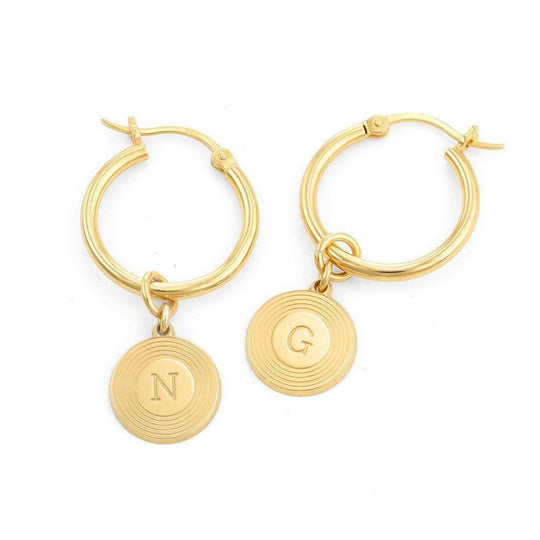 Christmas Gift Odeion Initial Earrings Earring MelodyNecklace