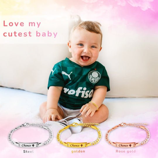 Christmas Gift Personalized Baby Baptism gift boy bracelet shower gift with name Bracelet For Baby MelodyNecklace