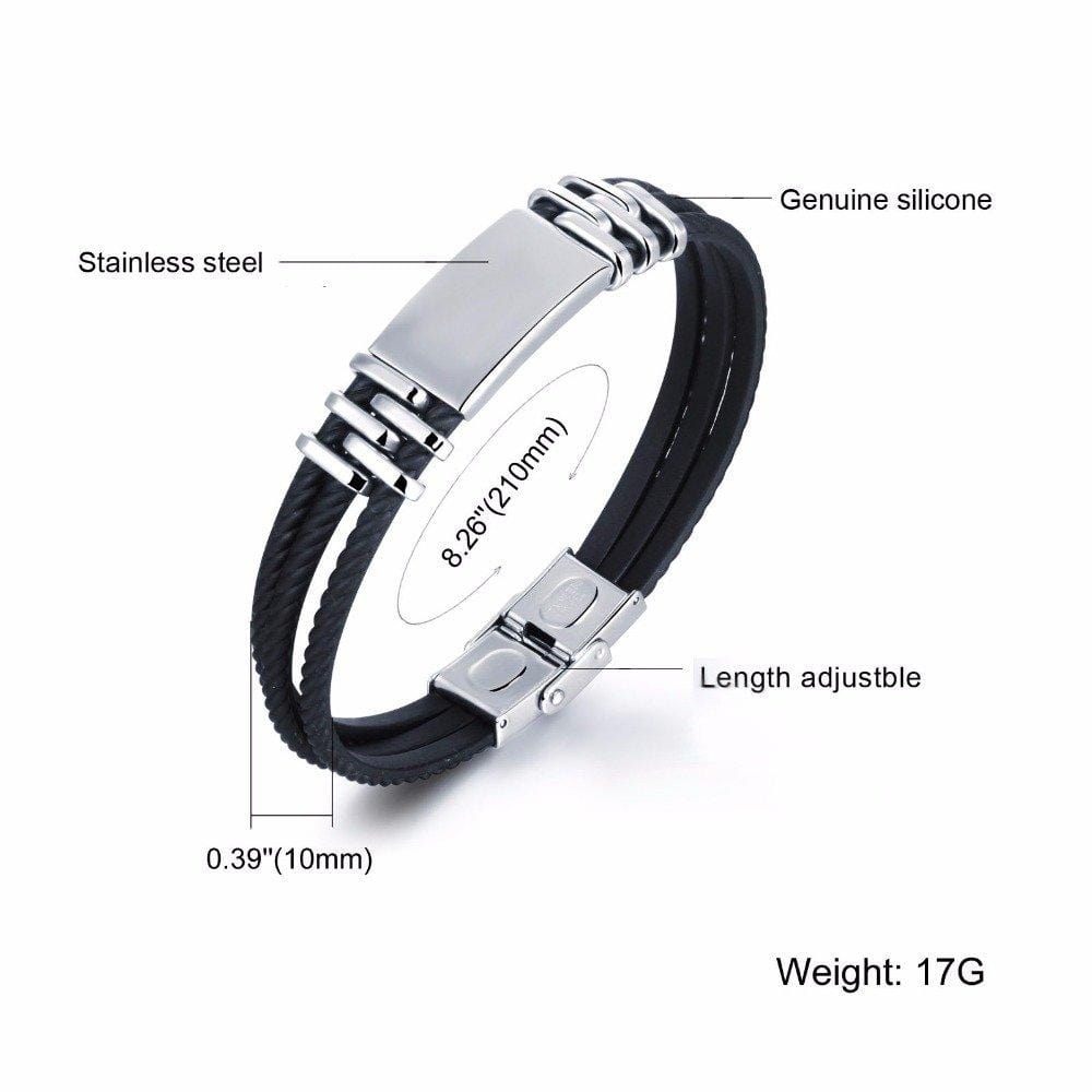 Christmas Gift Personalized Bracelet Leathe Bracelet for Men Boyfriend Father Husband Bracelet For Man MelodyNecklace