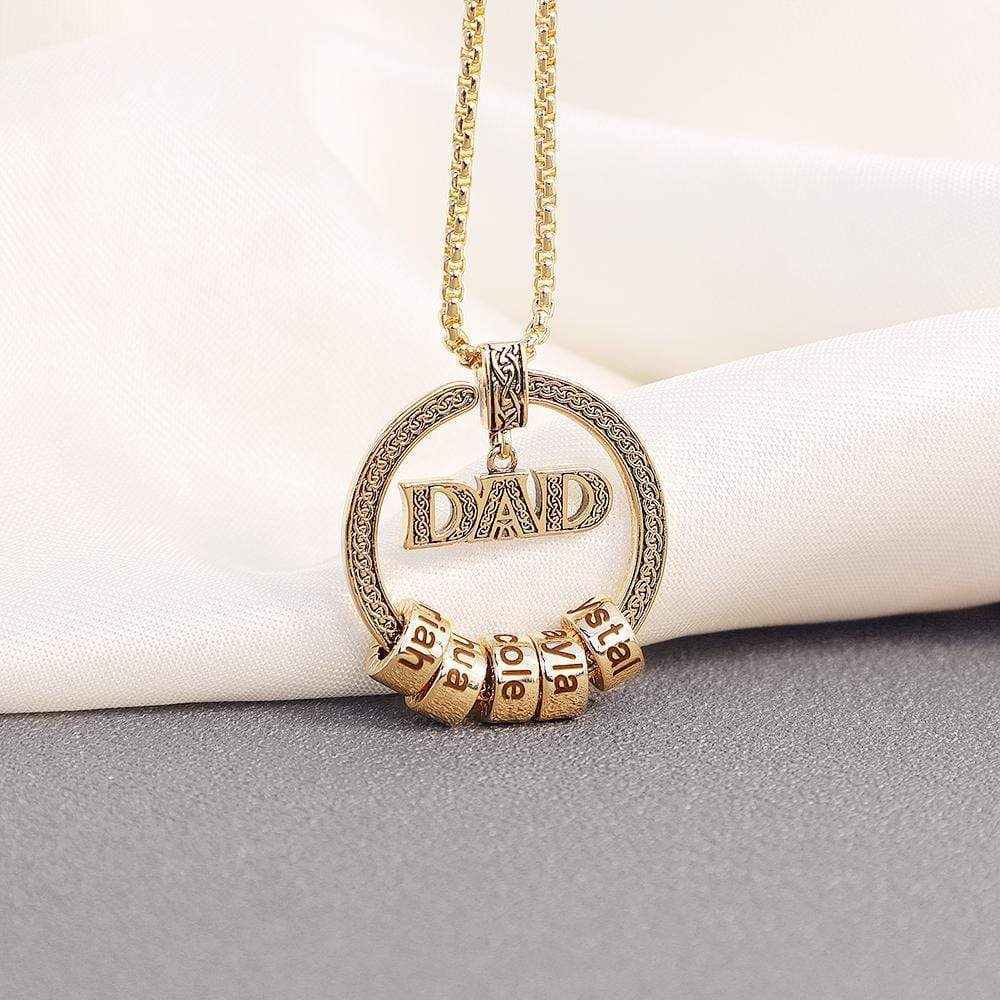 Christmas Gift Personalized Circle Pendant with Custom Beads Birthstone Pendant Necklace Necklace for man MelodyNecklace