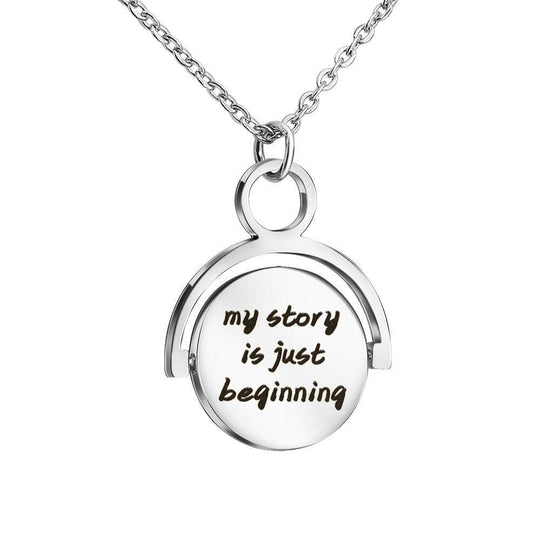 Christmas Gift Personalized Engraving Rotating Compass Necklace Necklace MelodyNecklace