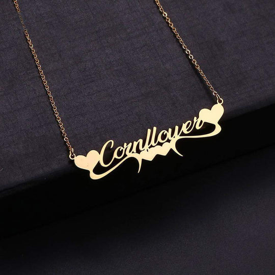 Christmas Gift Personalized Heart or Crown Name Necklaces Sparkling Necklace MelodyNecklace