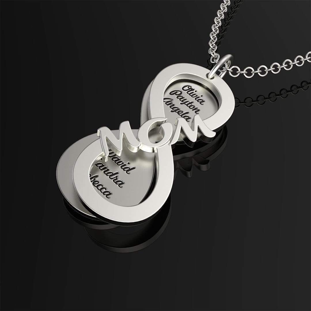 Christmas Gift Personalized Mom Infinity Love Name Necklace Mom Necklace MelodyNecklace