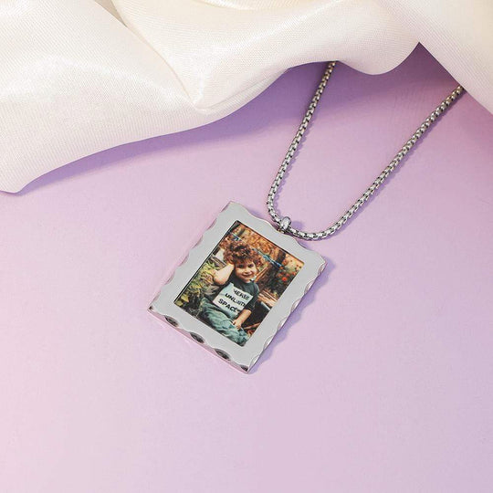 Christmas Gift Personalized Photo Frame Necklace Myron Necklace MelodyNecklace