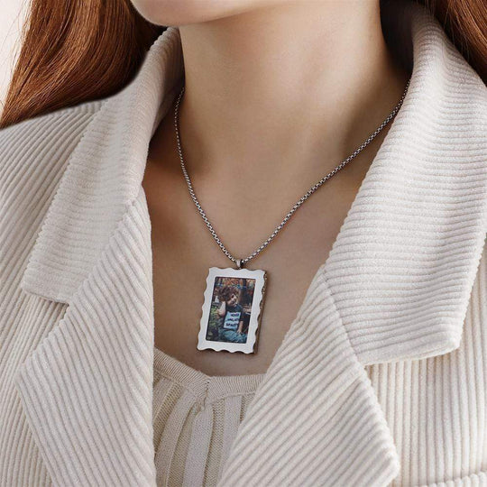 Christmas Gift Personalized Photo Frame Necklace Myron Necklace MelodyNecklace