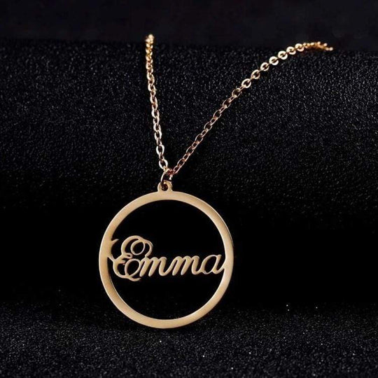 Christmas Gift Personalized Round Pendant Necklace Sparkling Necklace MelodyNecklace