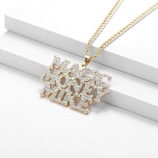 Christmas Gift Sparkling Multi Name Necklace Sparkling Necklace MelodyNecklace