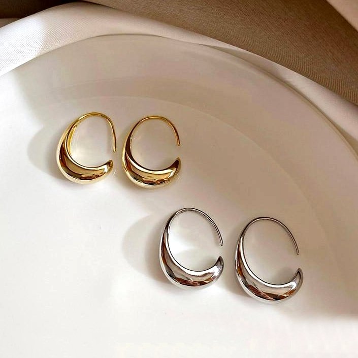 Classic Drop Hoop Earrings - Beautiful Earth Boutique