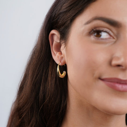 Classic Drop Hoop Earrings - Beautiful Earth Boutique