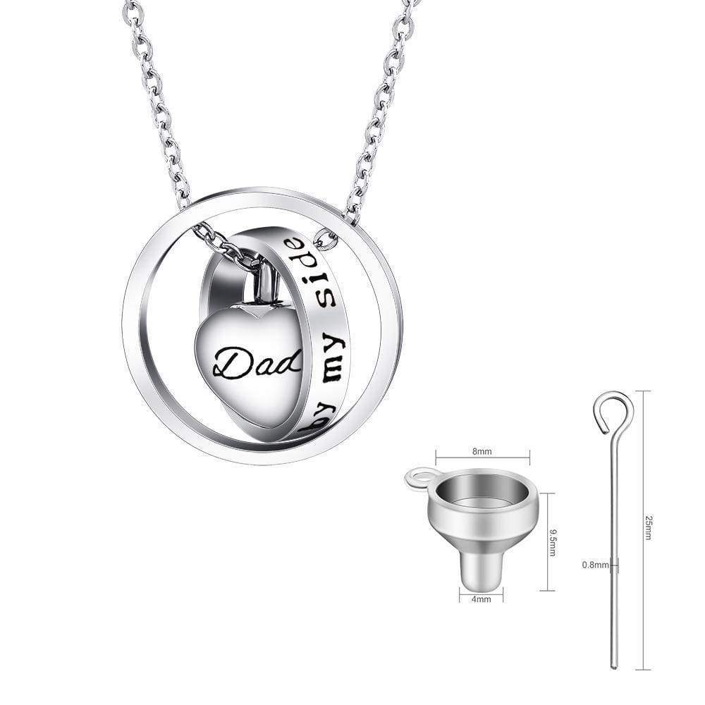 Cremation jewelry Stainless Steel Heart Cremation Urns Necklace Pendant Locket Myron Bracelet MelodyNecklace