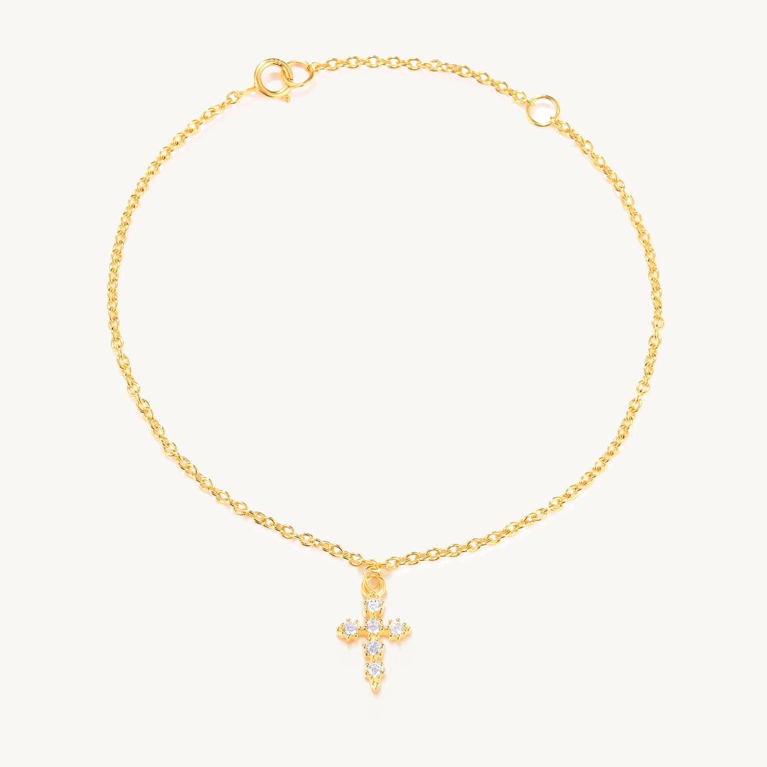 Cross Pendant Zircon Bracelet Gold Myron Bracelet MelodyNecklace