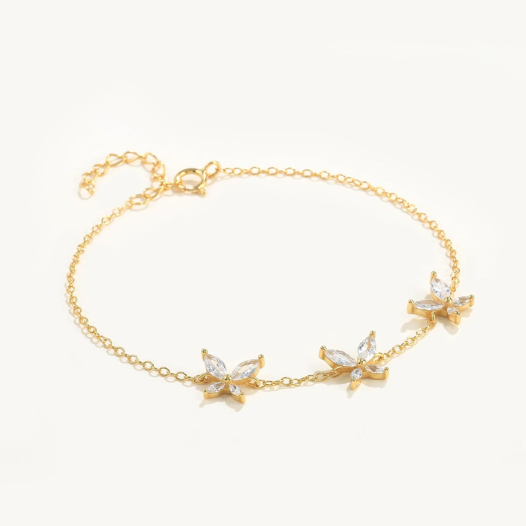 Crystals Butterfly Bracelets Gold MelodyNecklace