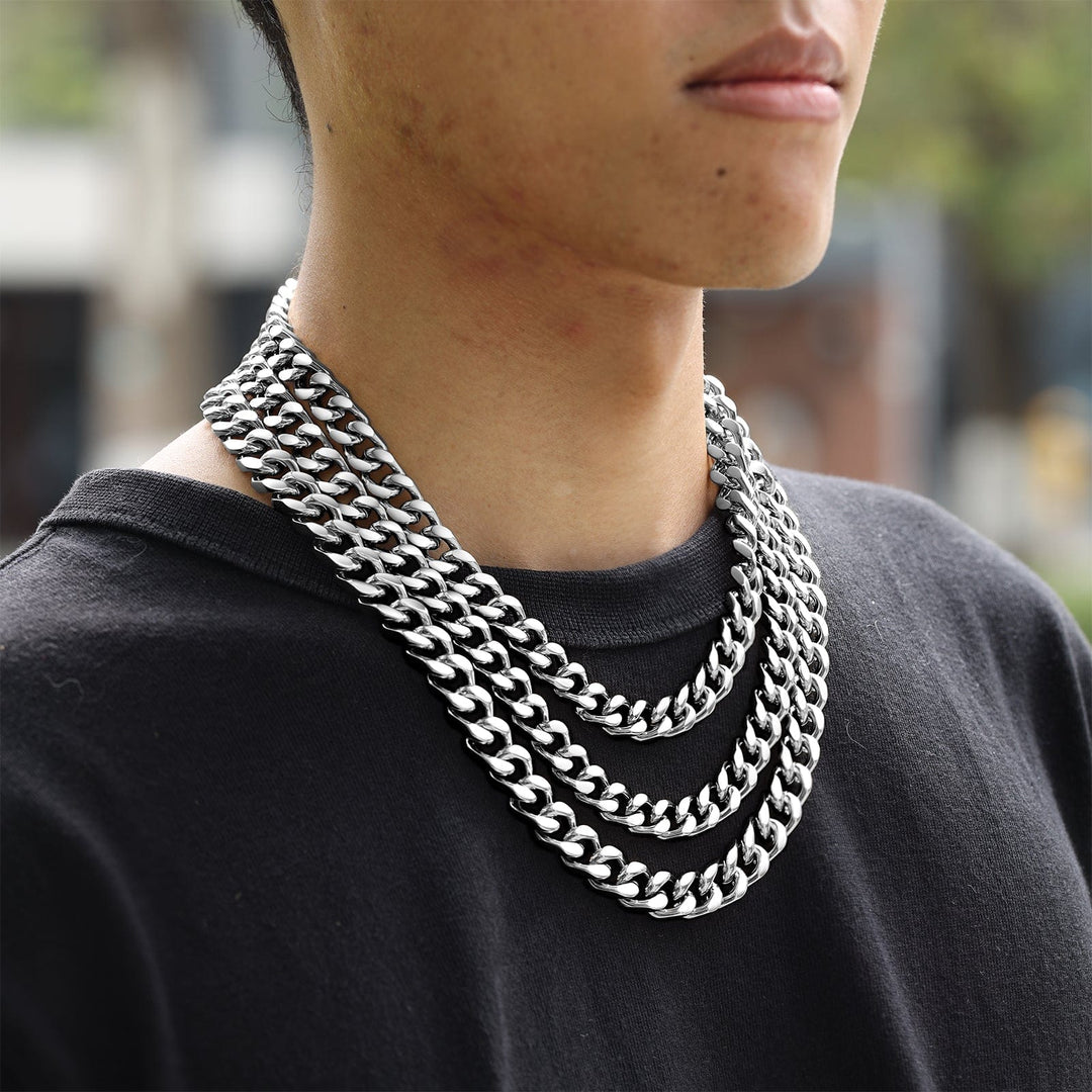 Cuban Link Chain Necklace Stainless Steel 8mm Men Necklace Gift Cuba link MelodyNecklace