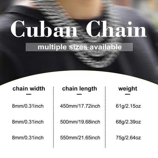 Cuban Link Chain Necklace Stainless Steel 8mm Men Necklace Gift Cuba link MelodyNecklace