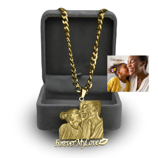 Custom Photo Portrait Engraved Necklace Necklace for man MelodyNecklace