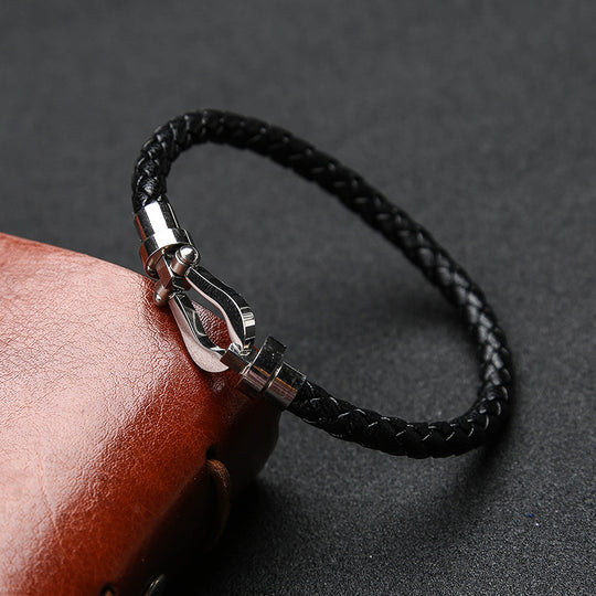 Hoof Buckle Leather Bracelet Men's Bracelet Creative Gift