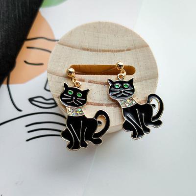 'Daze  Black  Cats'  Earrings Myron Earring MelodyNecklace