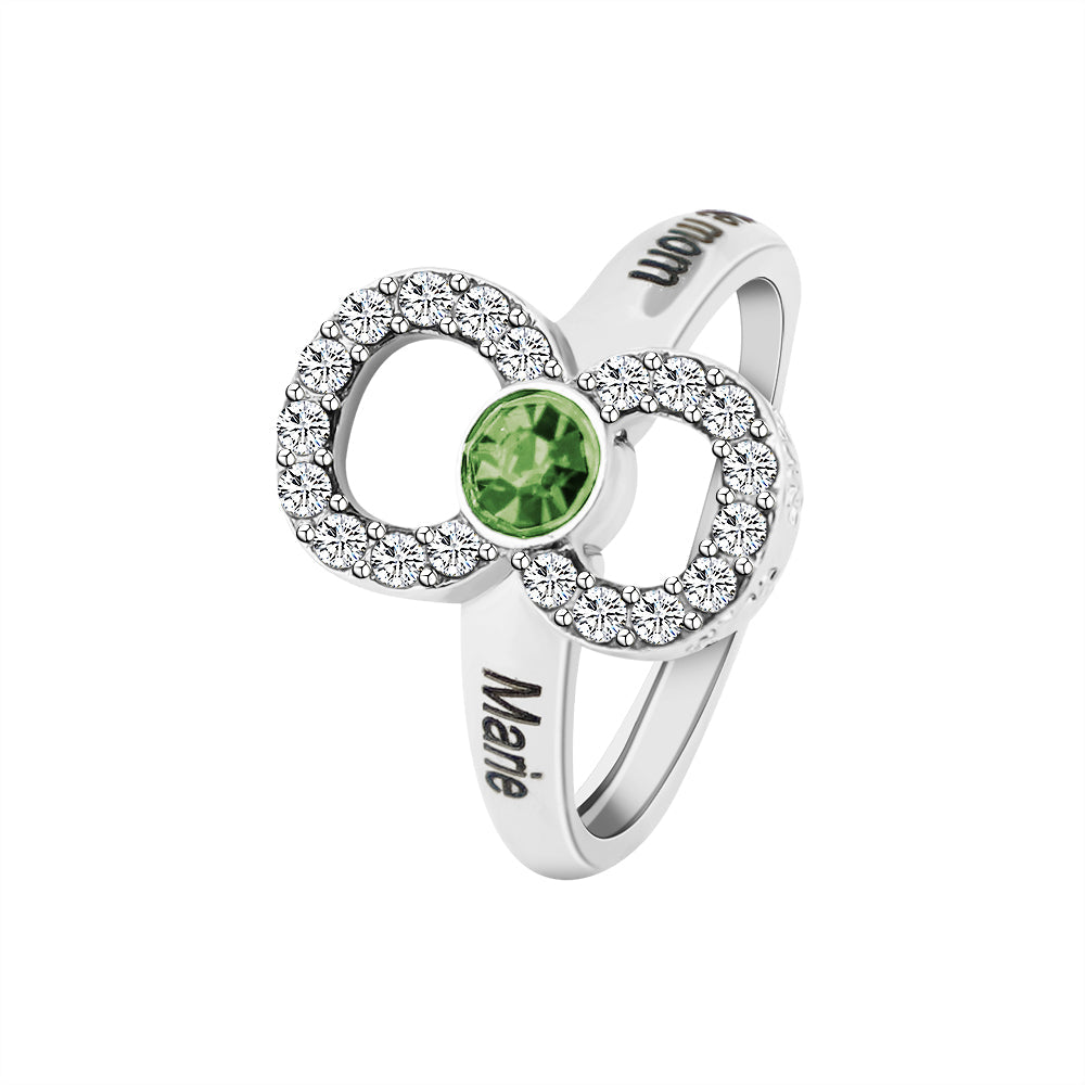 Infinity Love Mom Symbol Ring