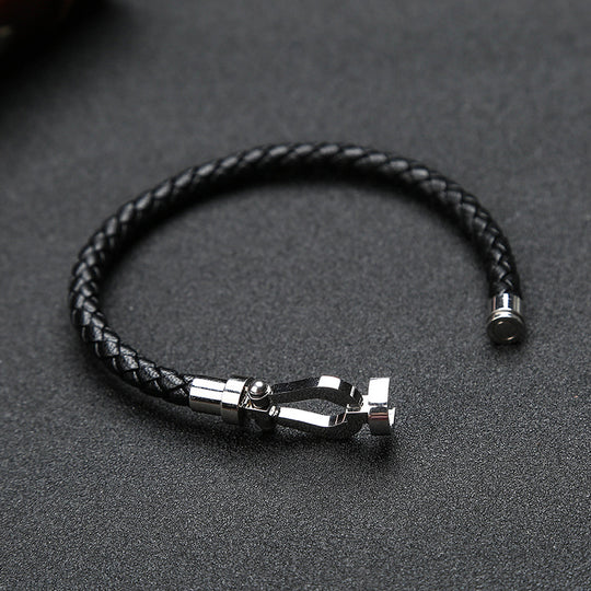 Hoof Buckle Leather Bracelet Men's Bracelet Creative Gift