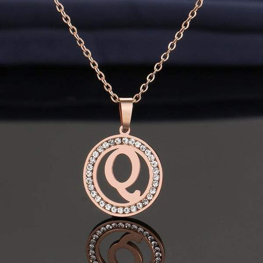 Diamond Inlaid A-Z Necklace mylongingnecklace