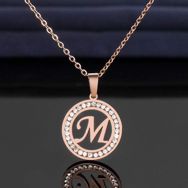 Diamond Inlaid A-Z Necklace mylongingnecklace