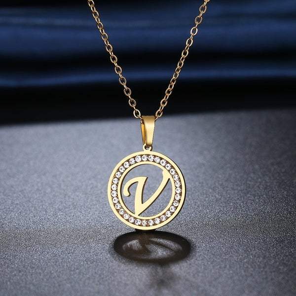 Diamond Inlaid A-Z Necklace mylongingnecklace