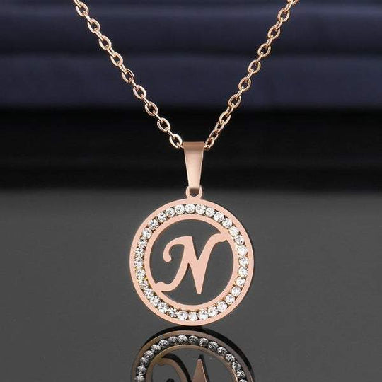 Diamond Inlaid A-Z Necklace mylongingnecklace