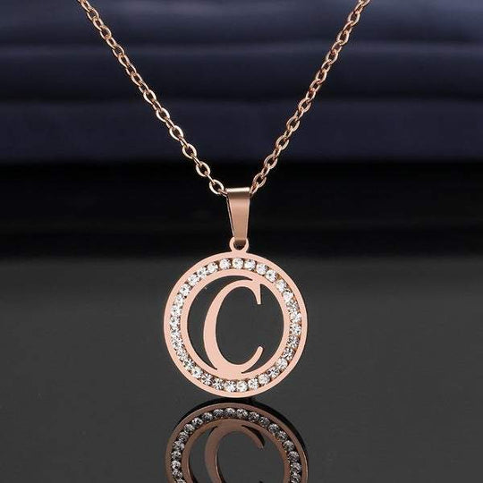 Diamond Inlaid A-Z Necklace mylongingnecklace