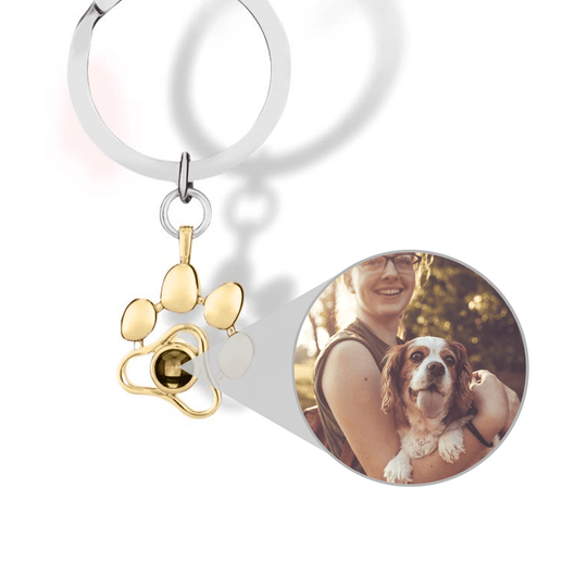 Dog Paw Pet Photo Inside Projection Necklace Necklace MelodyNecklace