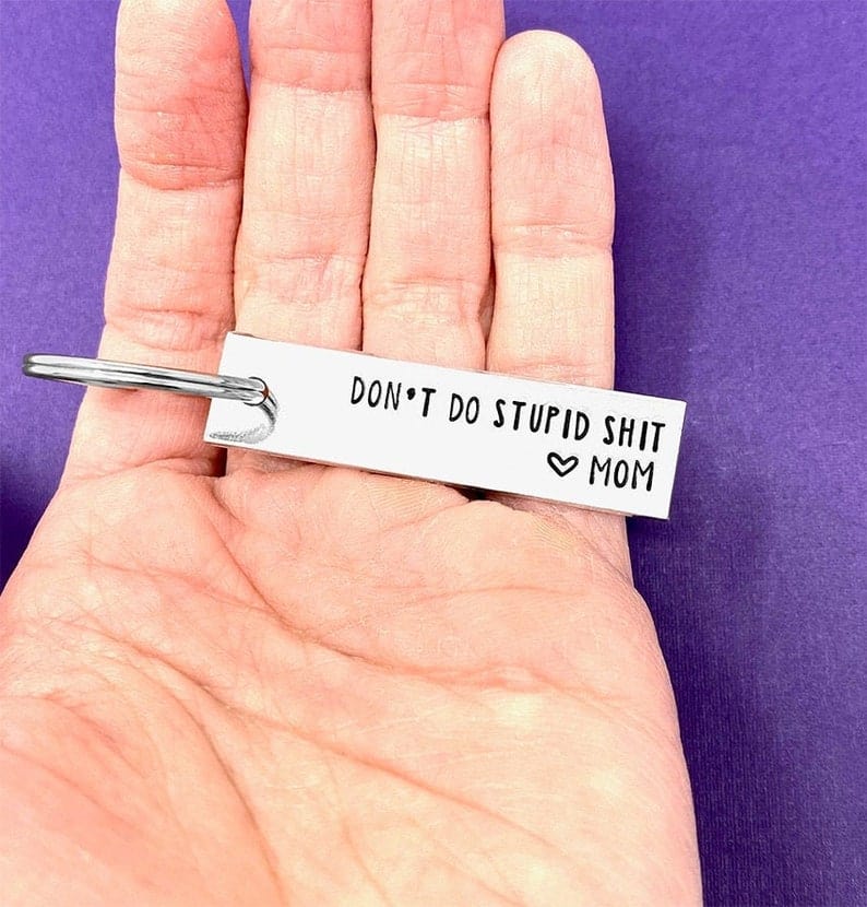 Don't Do Stupid Keychain Funny Gift for Your Kids Keychain MelodyNecklace