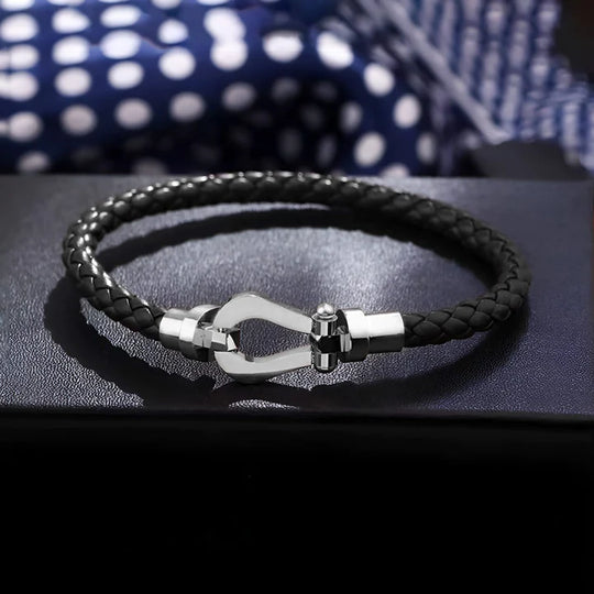 Hoof Buckle Leather Bracelet Men's Bracelet Creative Gift