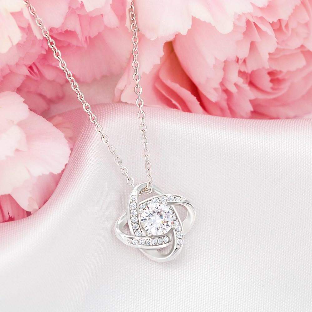 To My Daughter from Dad Love Knot Necklace "Never Forget That I Love You"