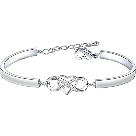 I Love You Until Infinity Runs Out Infinite Love Bangle Bracelet Warm Gift