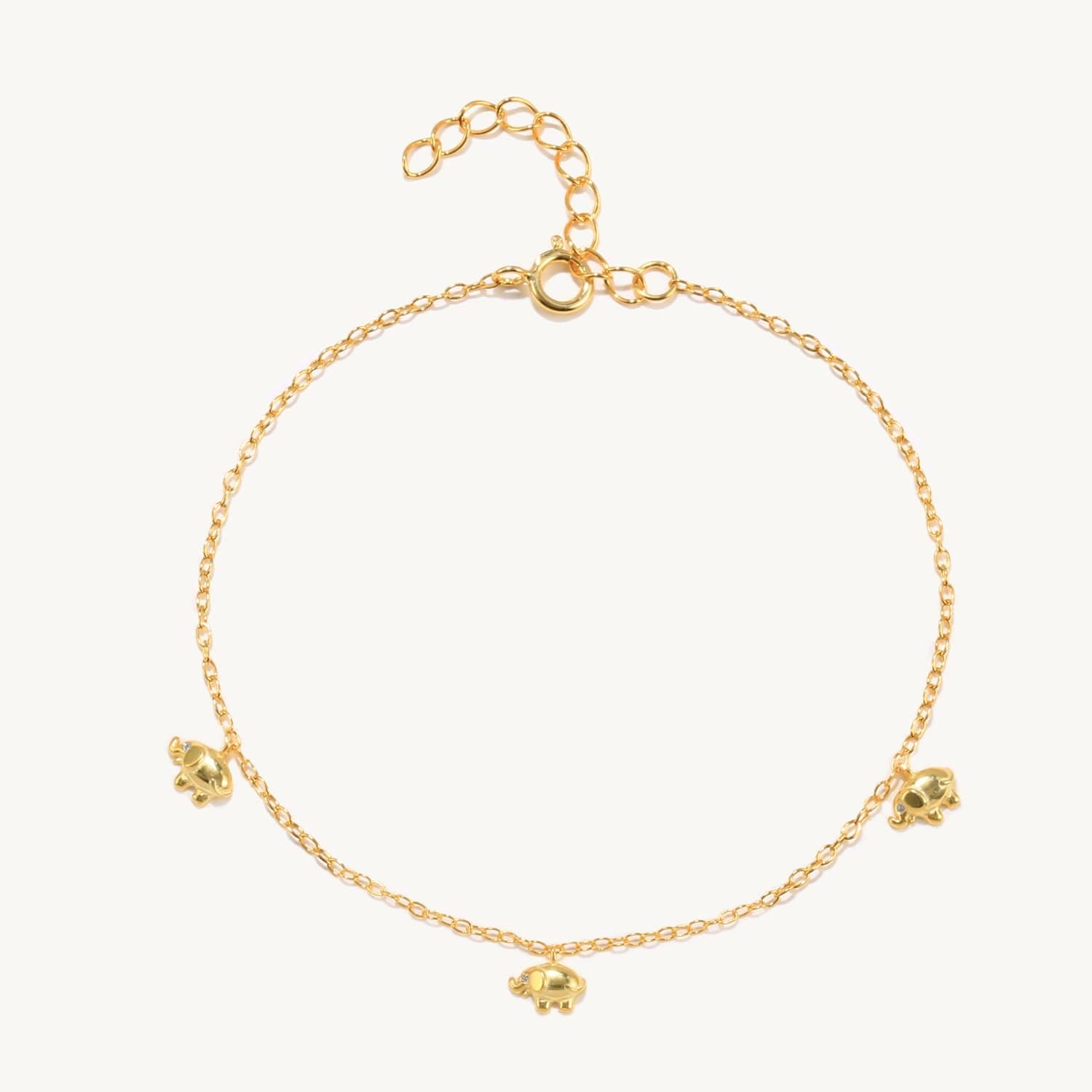 Elephants Cluster Anklet Anklet MelodyNecklace